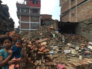 Bhaktapur Earthquake Site Child